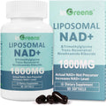 Liposomal NAD+ Supplement 1800 mg with Nicotinamide Riboside, Trans-Resveratrol & Trimethylglycine – NAD+ Nutrient Support Formula, High-Potency Liposomal Softgels